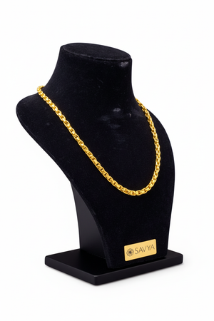Marina Anchor Link Gold Chain - Side Angle