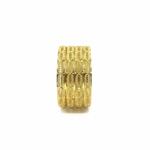 22Kt Gold Bangles Set of 4 on white background