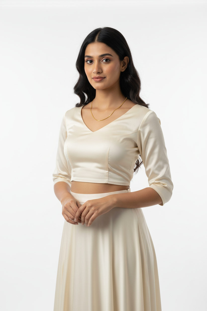 Venetian Box Gold Chain - Female Model