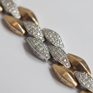 Marquise Leaf Diamond Bracelet Closeup