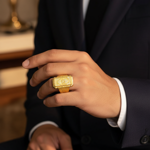 Model Wearing - Gents Gold Ring 2