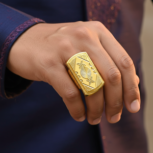 Model Wearing - Gents Sunburst Ring (Corrected)