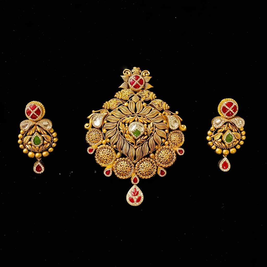 Pendant set - black velvet