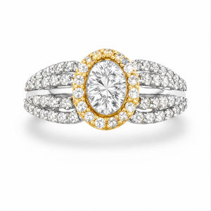 Best Classic Halo Twist Diamond Ring in Meerut | Savya Jewels
