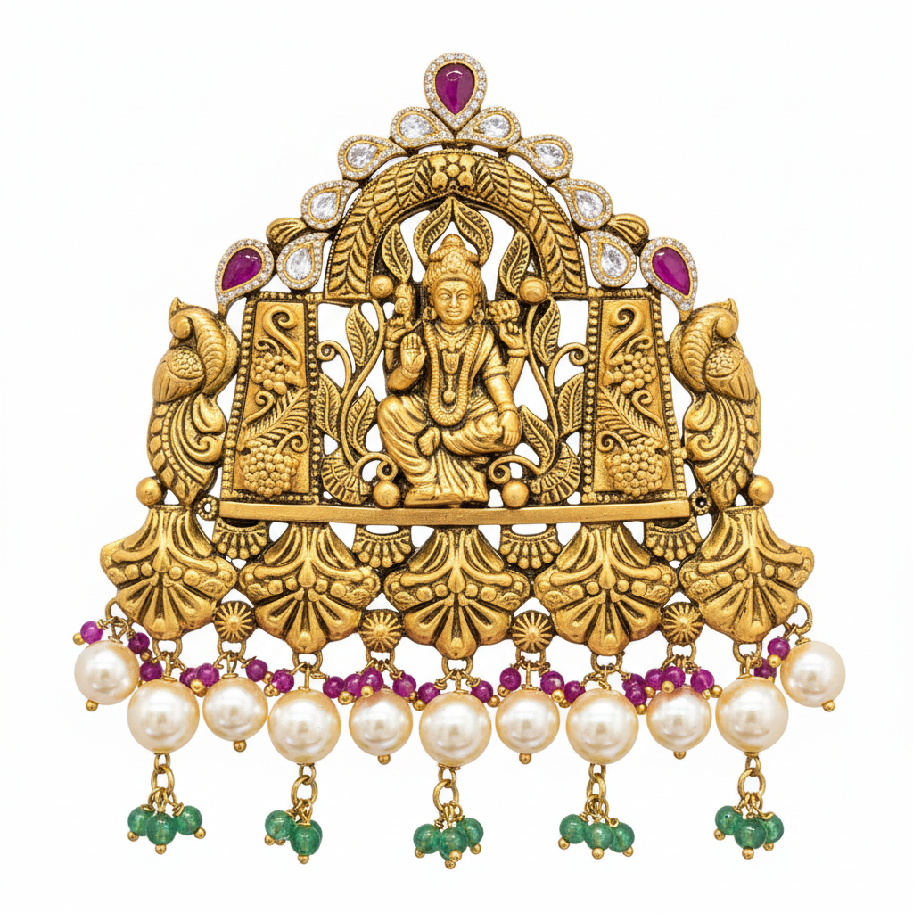 Ram Darbar Temple Pendant Close-up