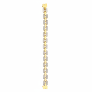 Rectangle Bar Link Bracelet - Pure White Background