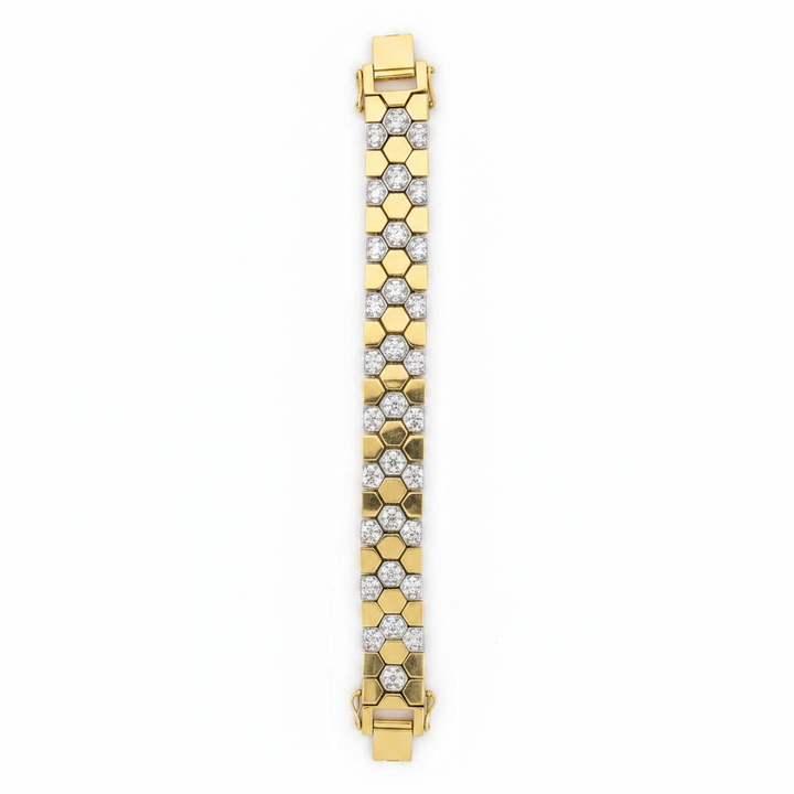 Retouched Honeycomb Diamond Bracelet
