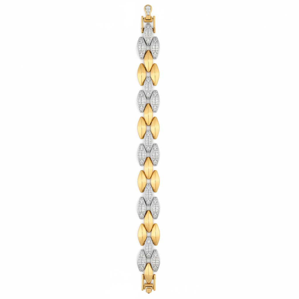 Retouched Marquise Leaf Diamond Bracelet