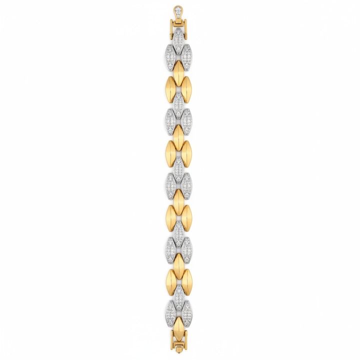 Retouched Marquise Leaf Diamond Bracelet