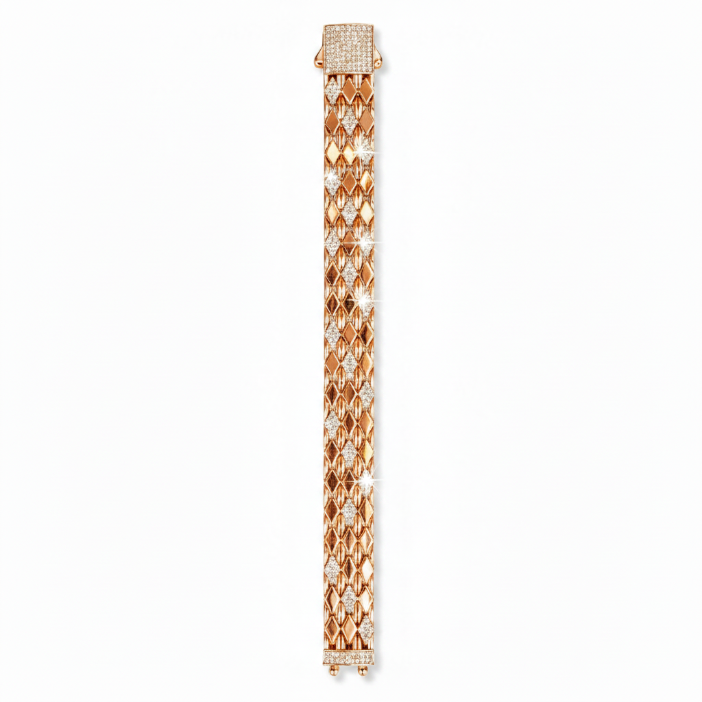 Retouched Rose Gold Mesh Bracelet