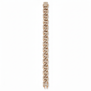 Retouched Rose Gold Z-Link Bracelet