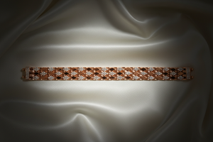 Rose Gold Mesh Bracelet on Satin