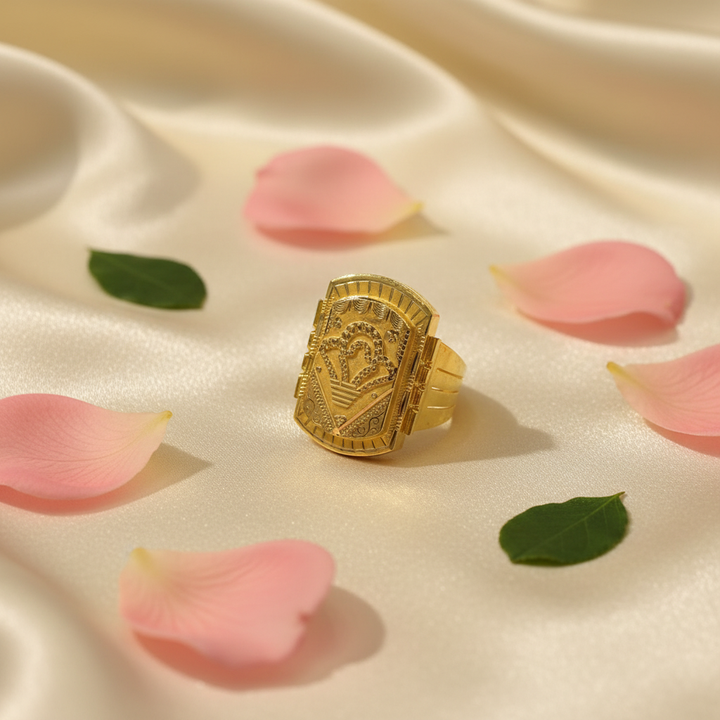 Satin & Rose - Gents Gold Ring