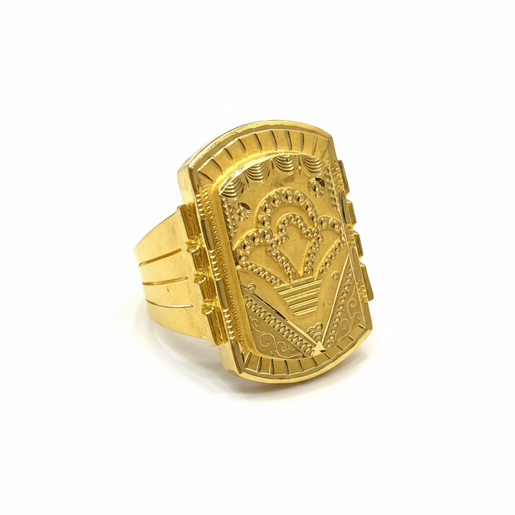 White Background - Gents Gold Ring